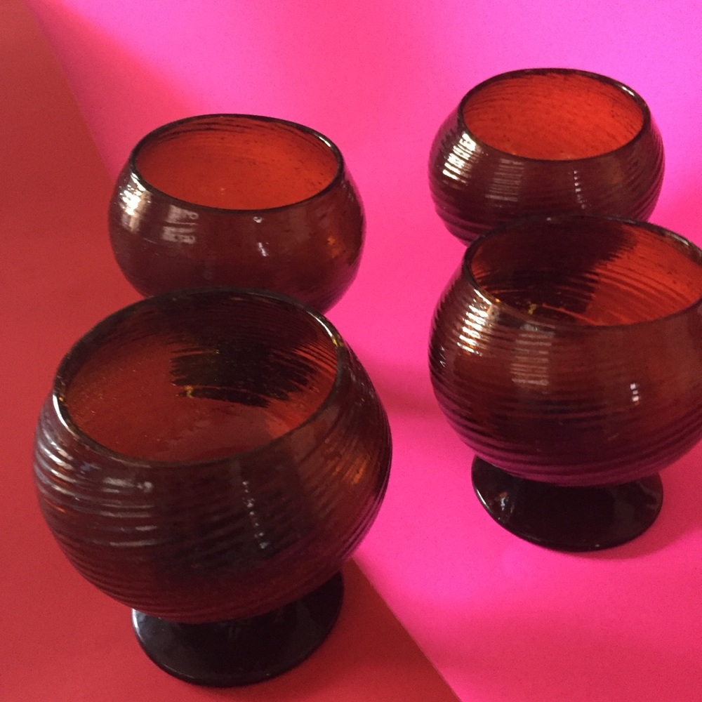 Vintage blown glasses